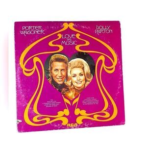 RARE PORTER WAGONER & DOLLY PARTON LOVE & MUSIC COUNTY 12” VINYL RECORD